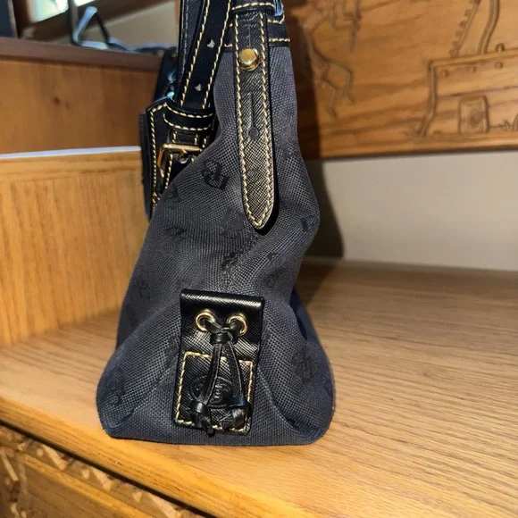 Dooney & Bourke Black East West Slouch Monogram Shoulder Bag - Picture 4 of 10